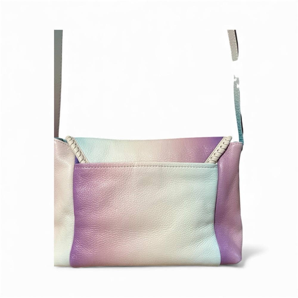 Aimee Kestenberg Pastel Ombre Leather Crossbody Bag - Mint, Lavender, Purple - Picture 3 of 13